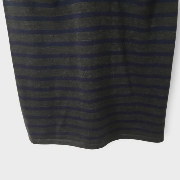 Talbots Wool Blend Striped Sweater Dress Burgundy Blue Sz Small Fall Business - Picture 4 of 11